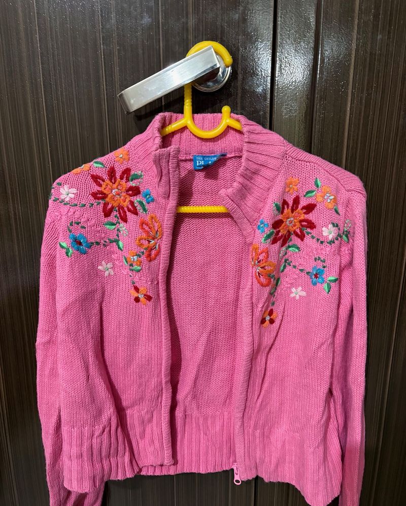 Floral Embroidered Cardigan