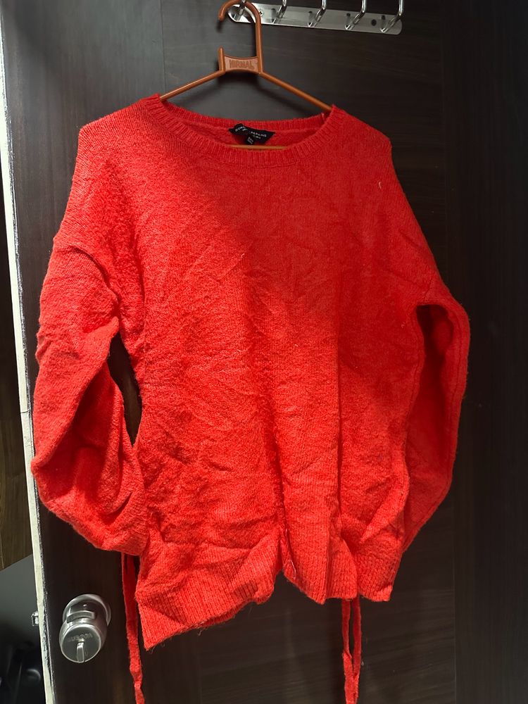 Chilli Red Woollen Top