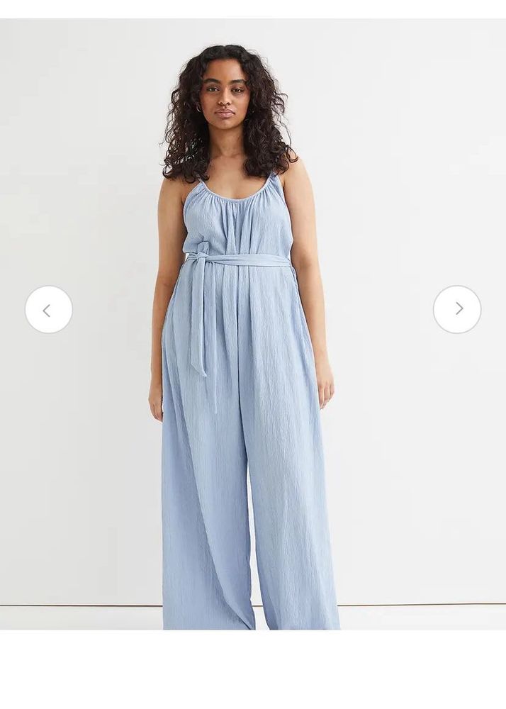 Light Blue Wide Leg Jumpsuit