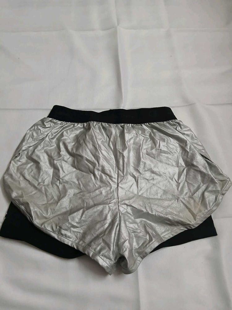 Shiny Metallic Running Shorts