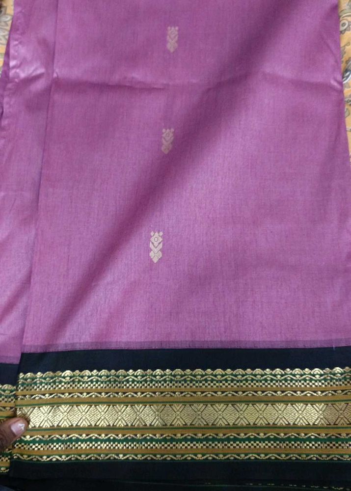 Elegant Pink Saree without blouse