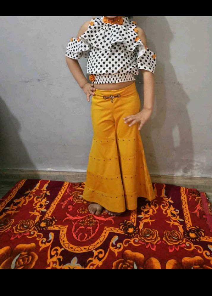 Cute Polka Dot Top &amp; Palazzo Set