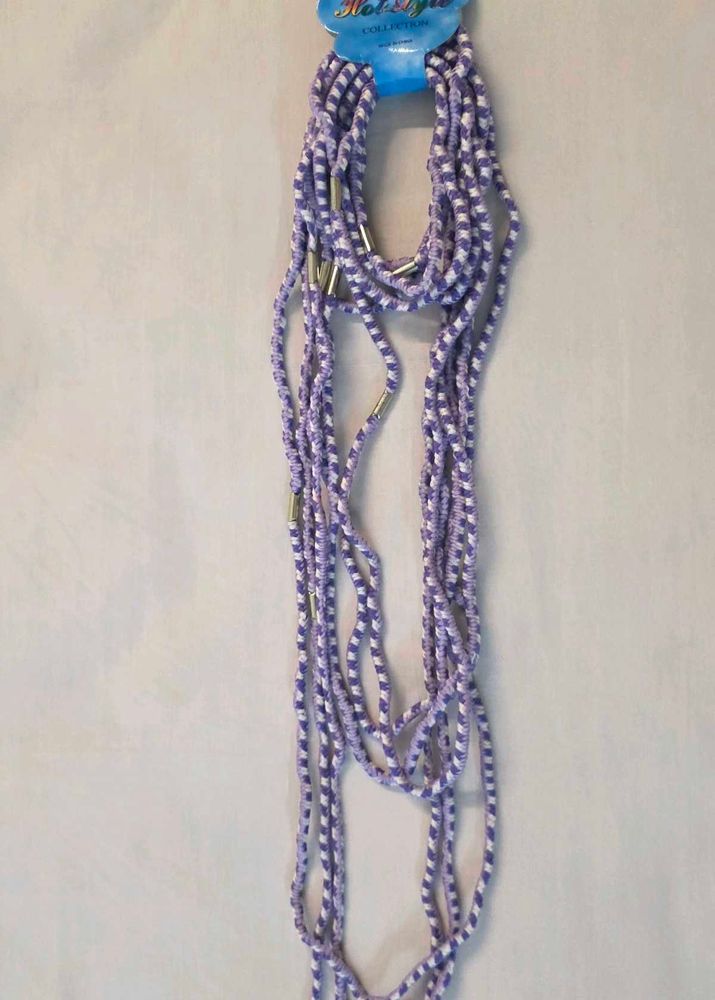 Cute Lavender &amp; White Hair Ties