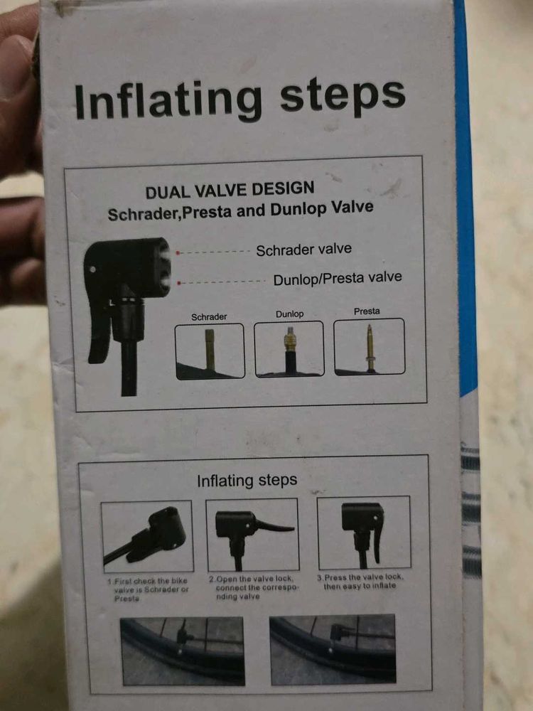 Dual Valve Bicycle foot Pump