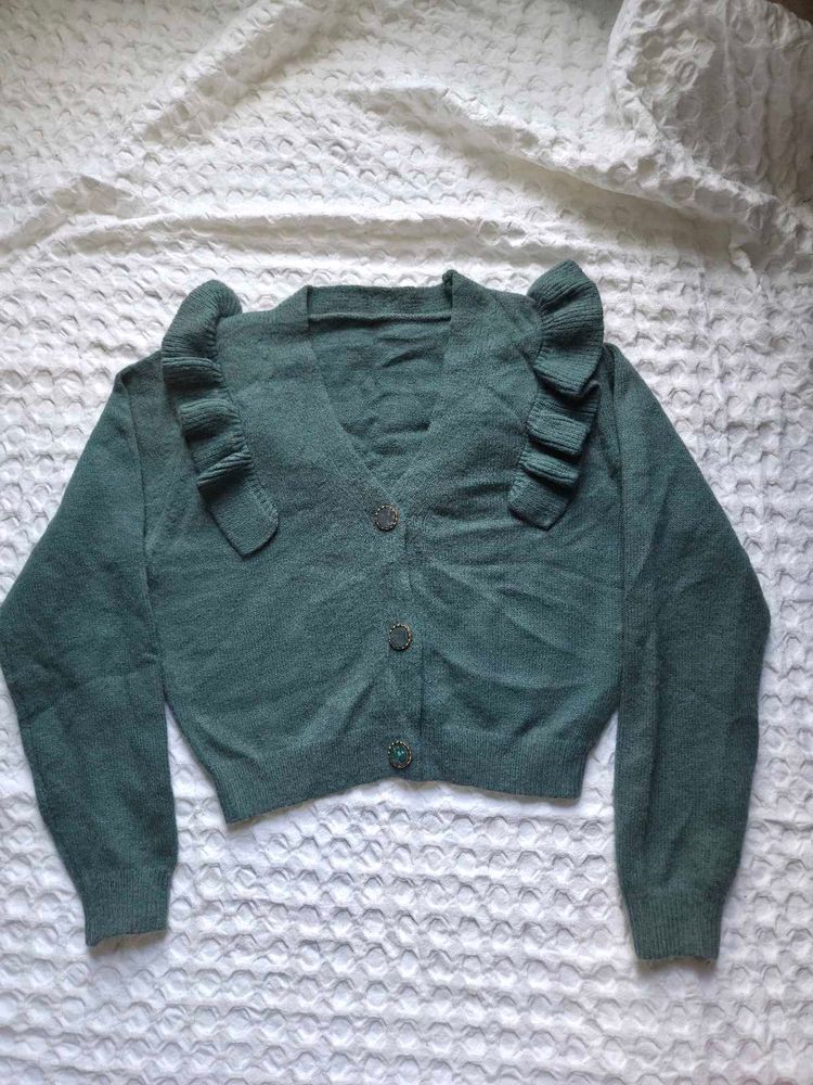 Chic Ruffled Cardigan