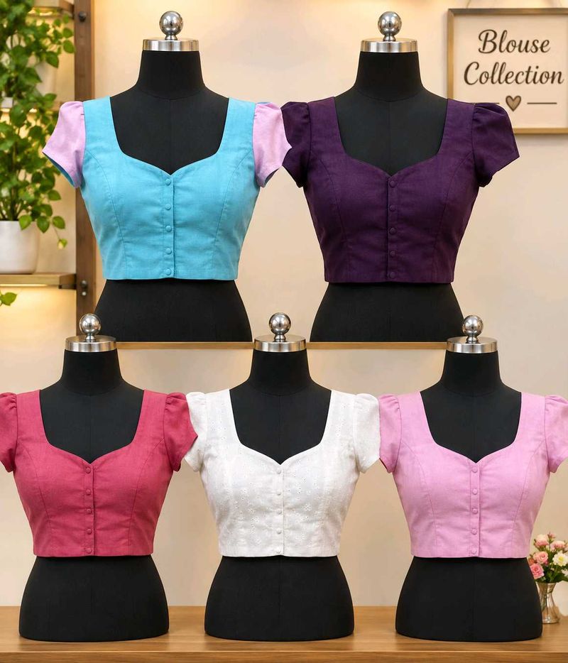 Stylish Crop Blouses - Pack of 5