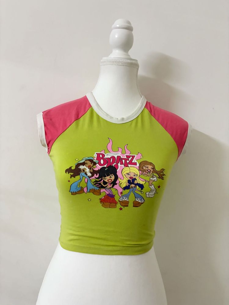 Y2K Bratz Graphic Crop Top✨