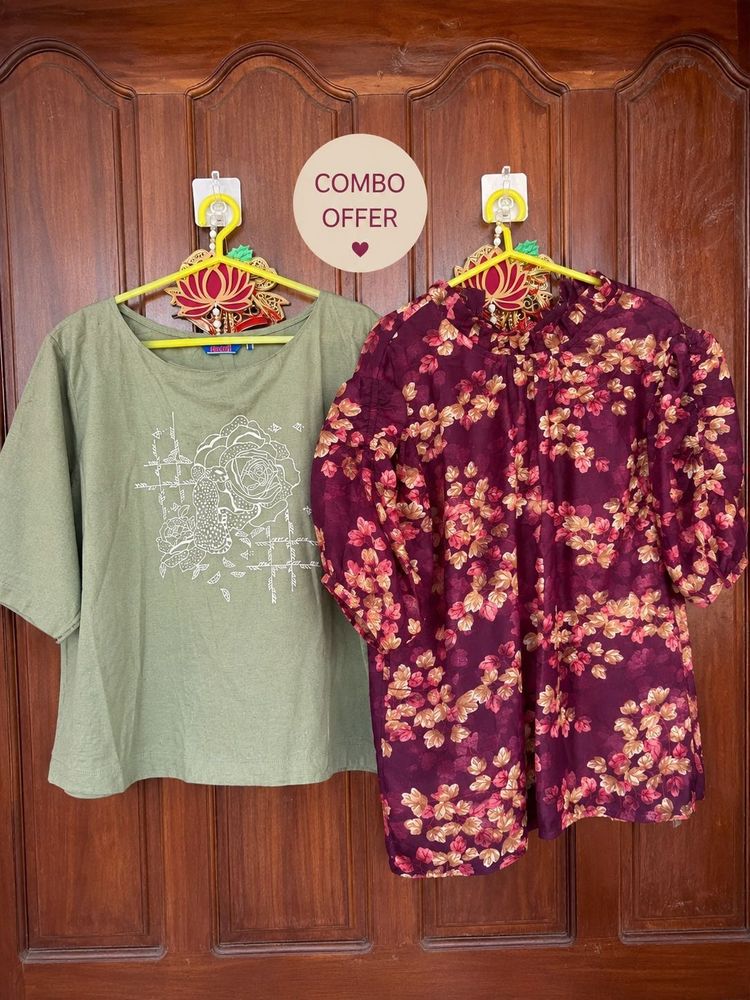 Stylish Combo: Floral Top &amp; Printed Tee