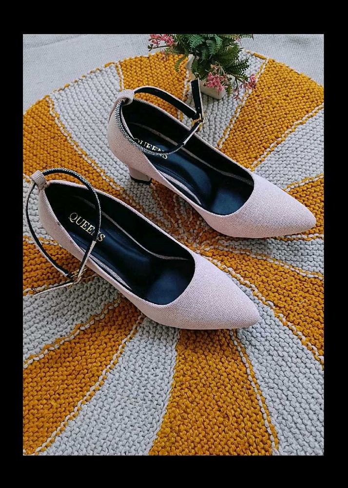 Elegant Pink Heels with Ankle Strap
