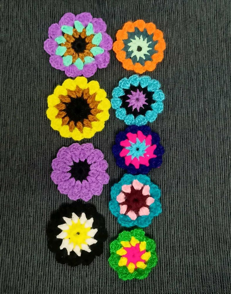 Handmade Crochet Flower Appliques