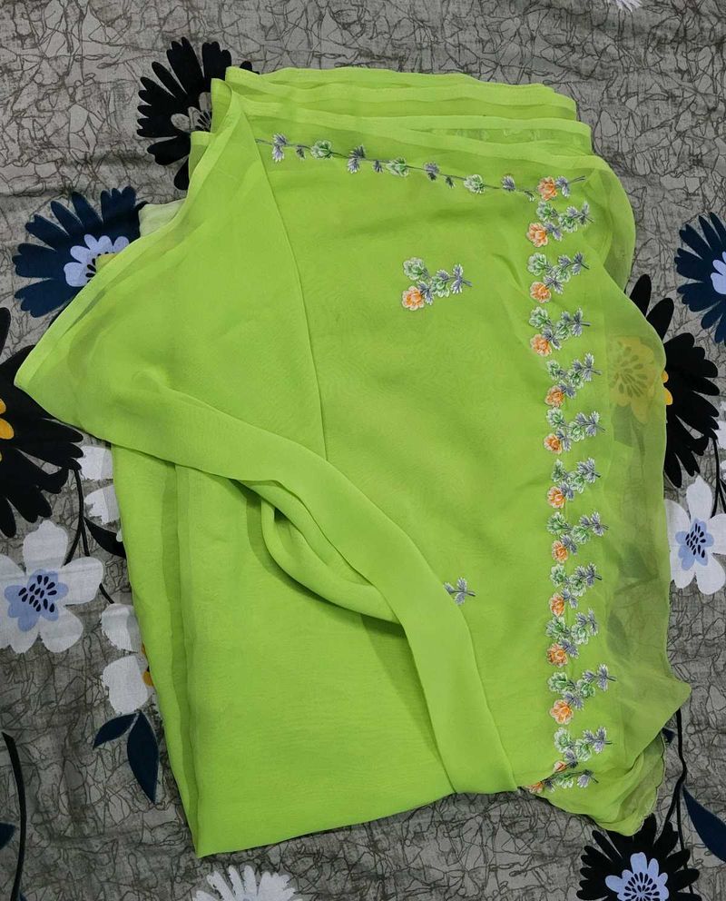 Elegant Green Saree