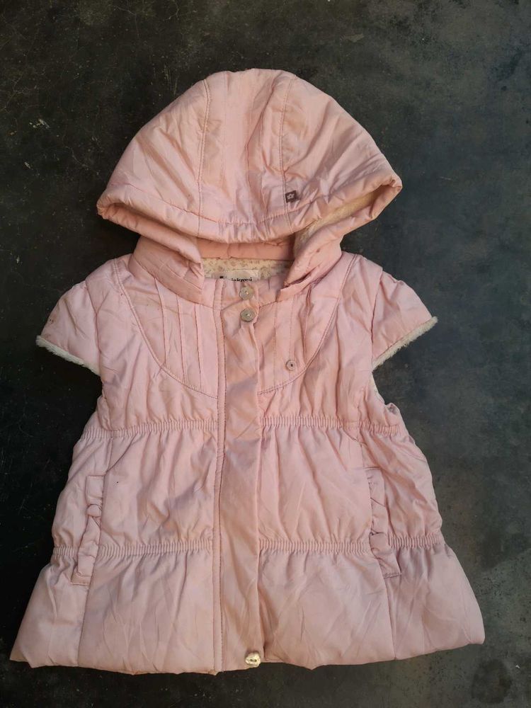 Baby Pink Hooded Puffer Vest