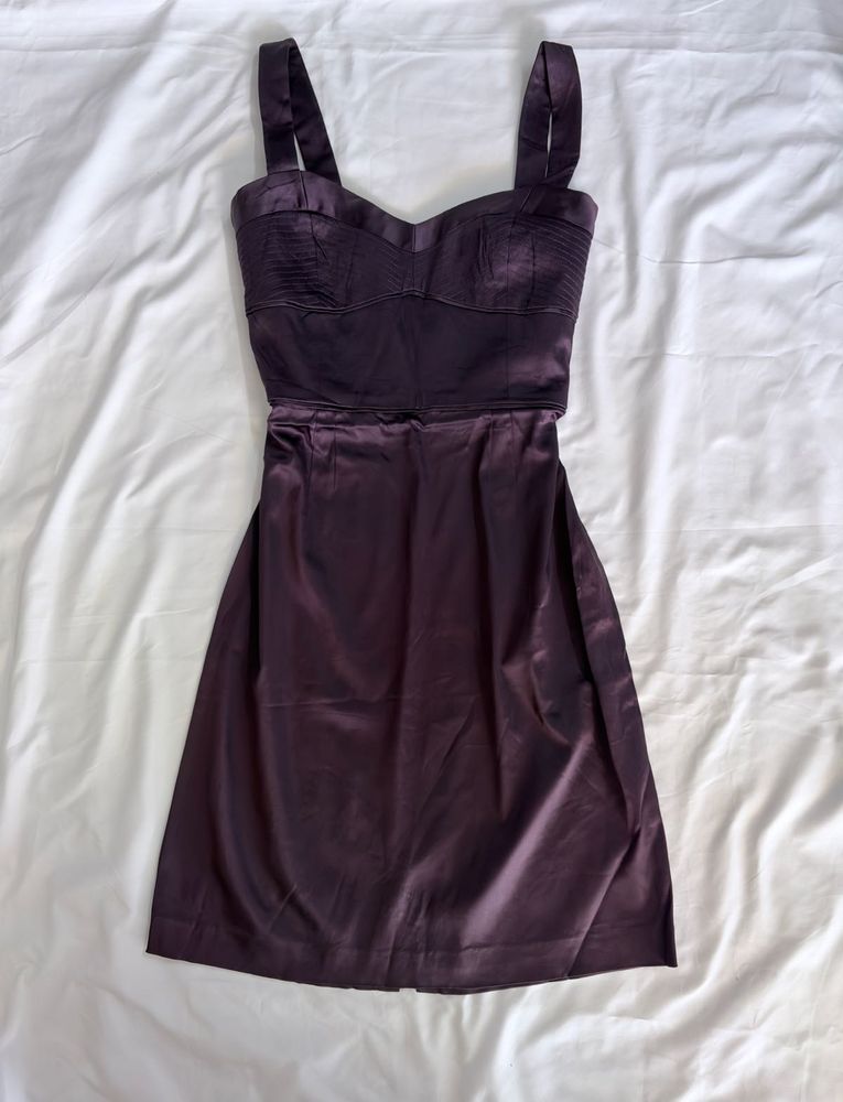 Elegant Purple Satin Dress