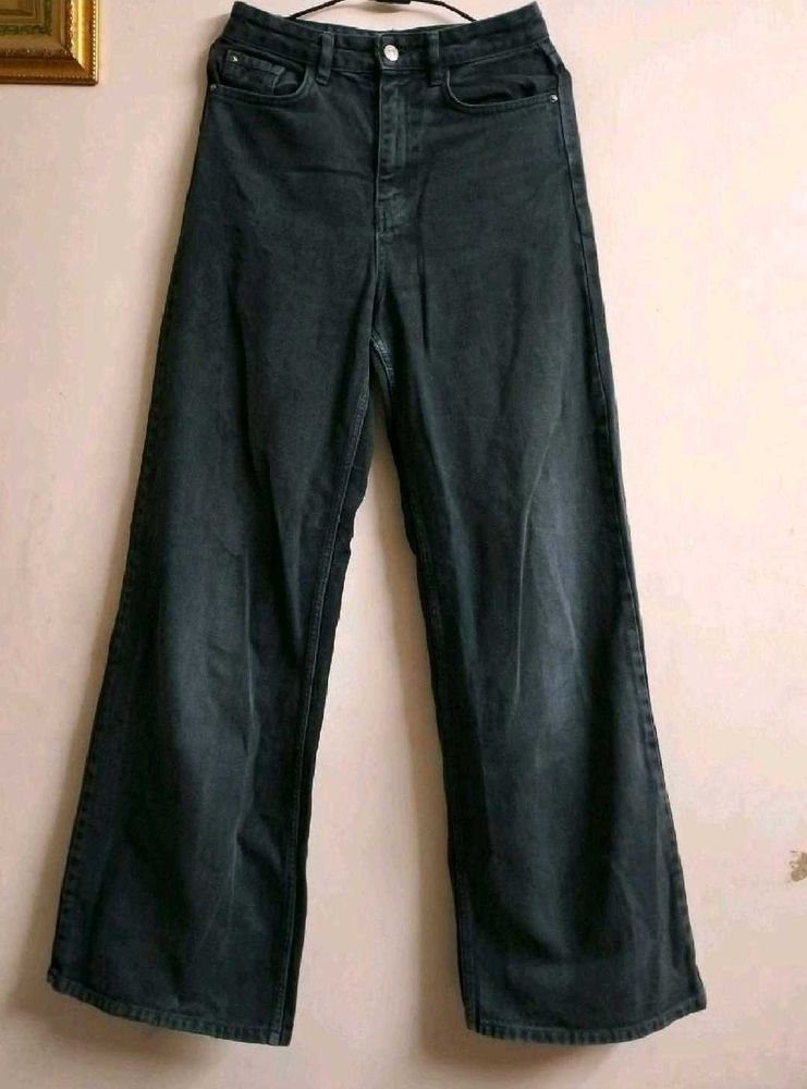 Wide Leg Dark Wash Denim Jeans