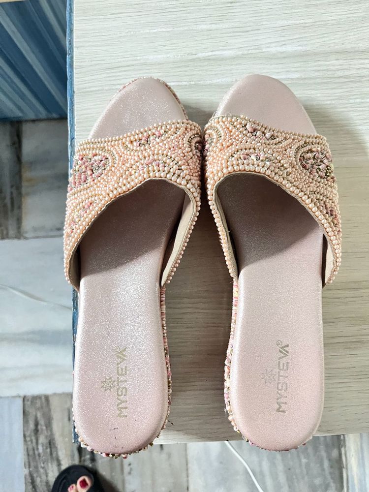 Embellished Flat Sandals