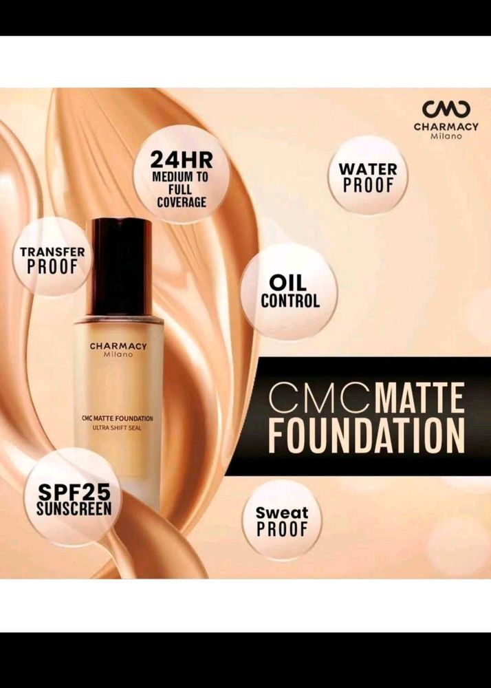 Charmacy Matte Foundation - Long-lasting Coverage