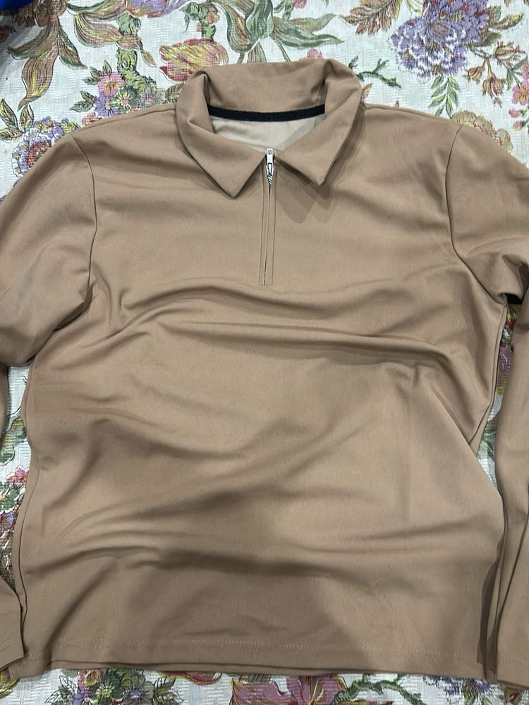 Men's Beige Polo Shirt