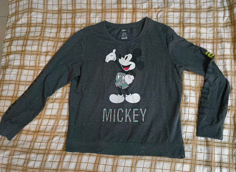 Grey Mickey Mouse Long Sleeve sweatshirt