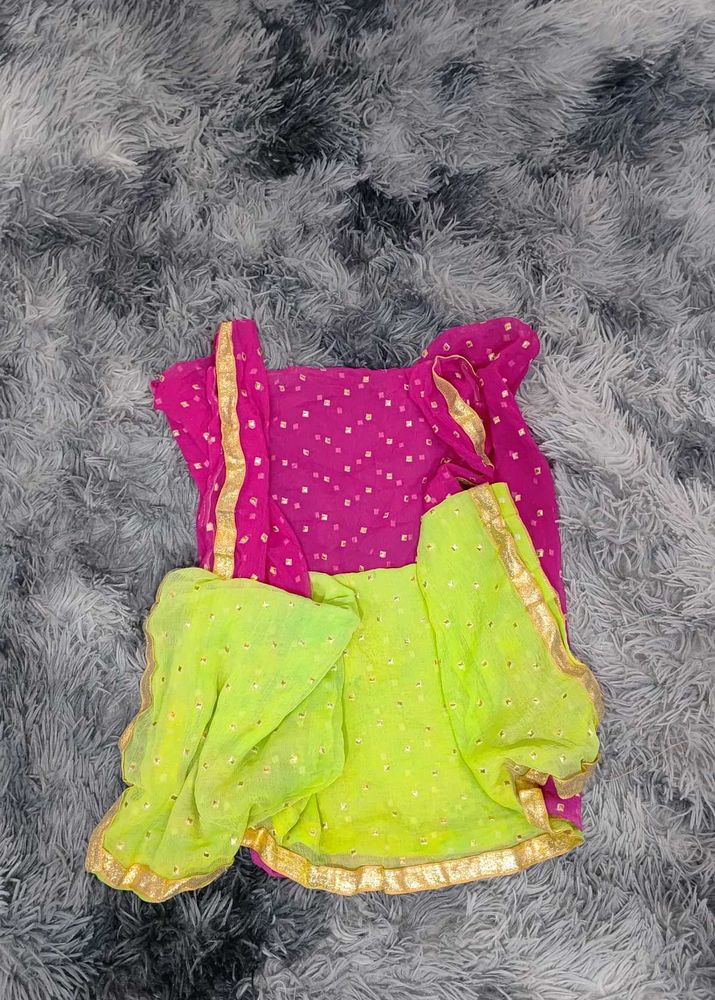 Vibrant Rani &amp; Sea Green New Duppata
