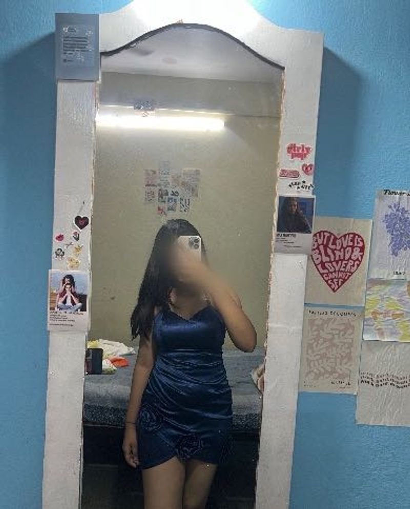 Satin Blue Mini Dress