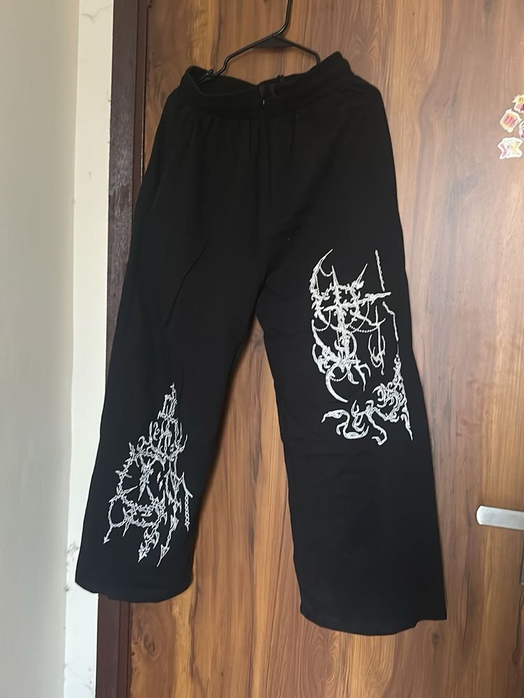 Black Gothic Graphic Pants
