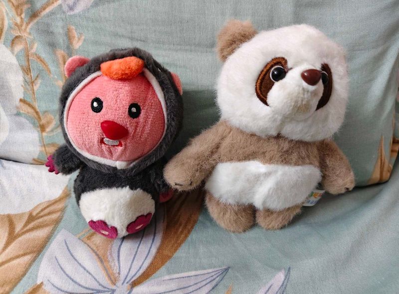 Plush Toy  - Panda &amp; Animal 2 pic combo