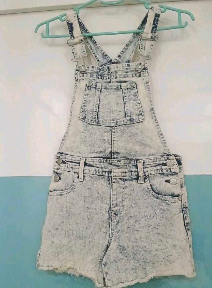 Denim Overall Shorts