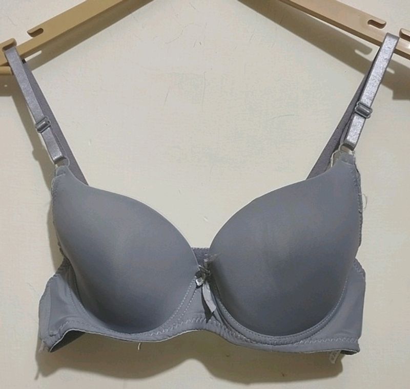 Grey Padded Bra