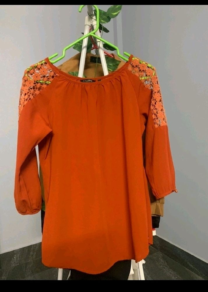 Park Avenue Woman Orange Top
