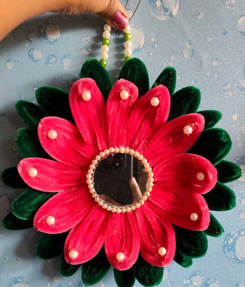Handmade Floral Mirror Wall Decor