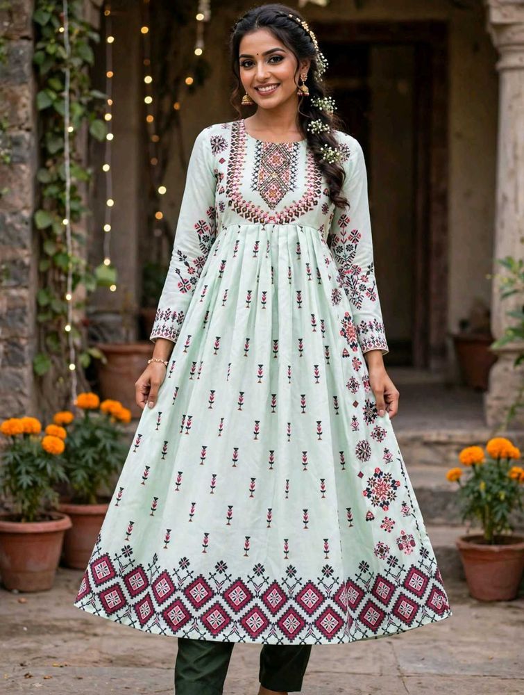 Elegant Printed Kurta with Pants Set