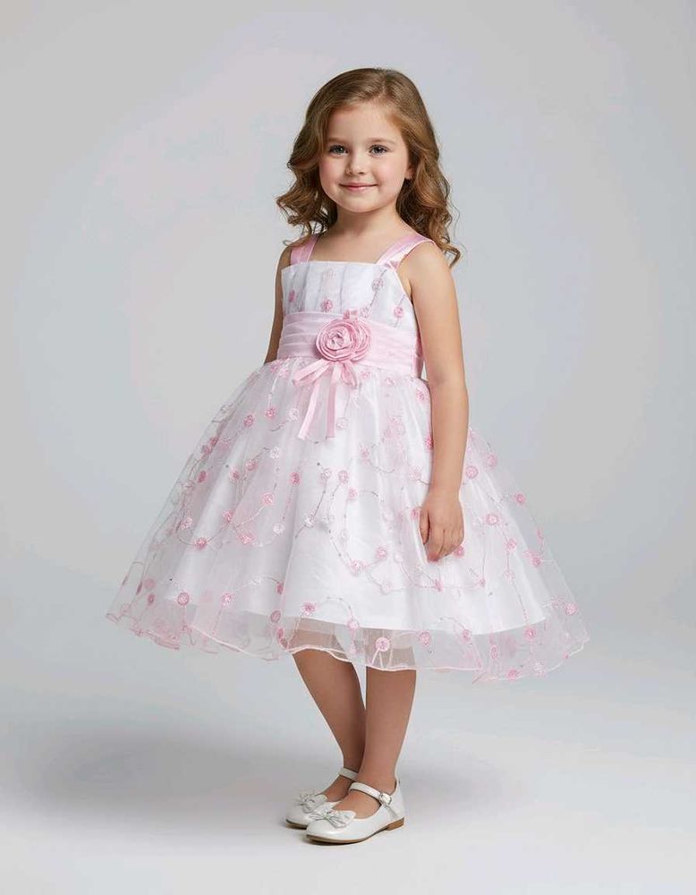 Pink &amp; White Party Dress