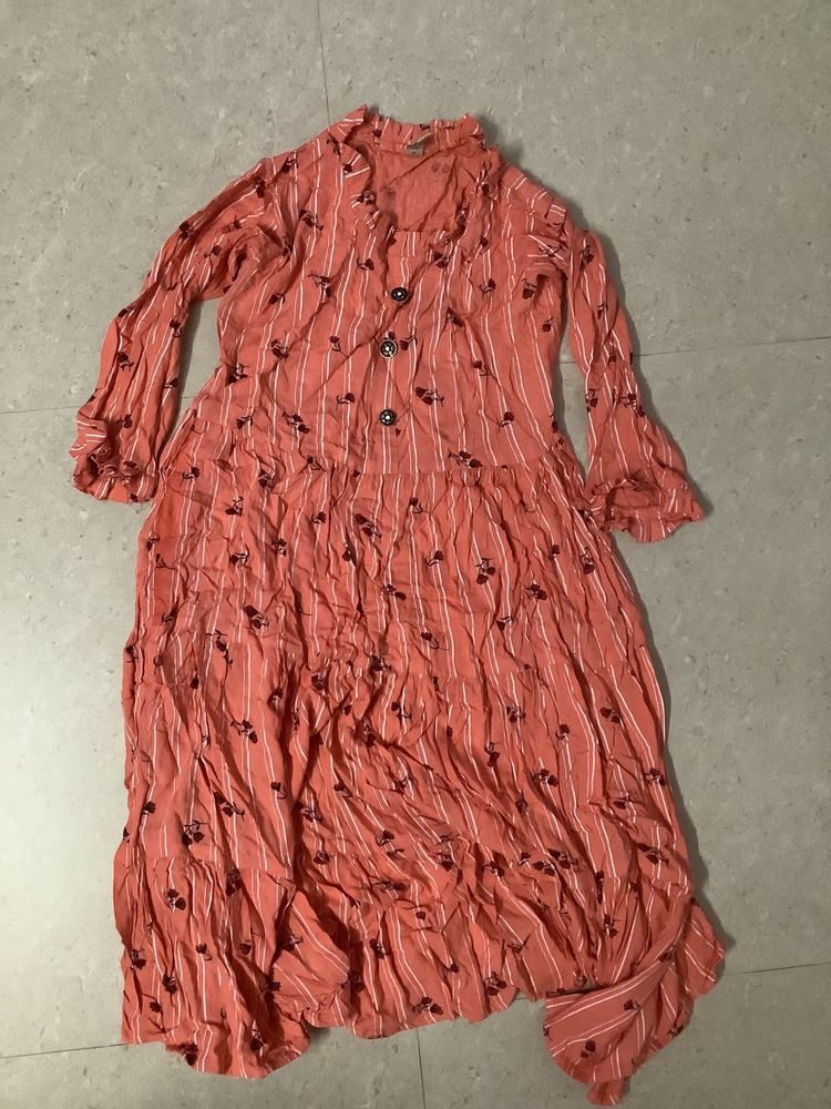 Striped &amp; Floral Casual Dress