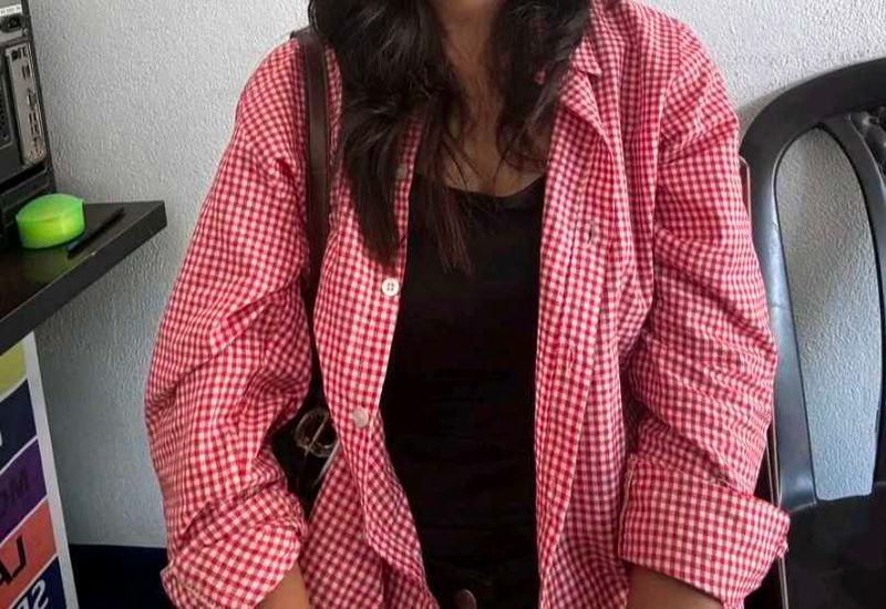 Red Gingham Overshirt
