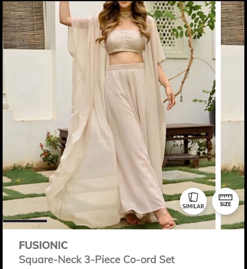 3 Piece Indo-Western Dress(Co-ord Set)