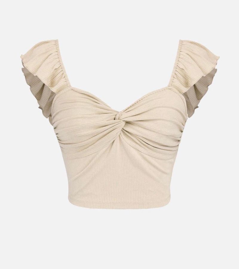 Chic Twist Front Crop Top