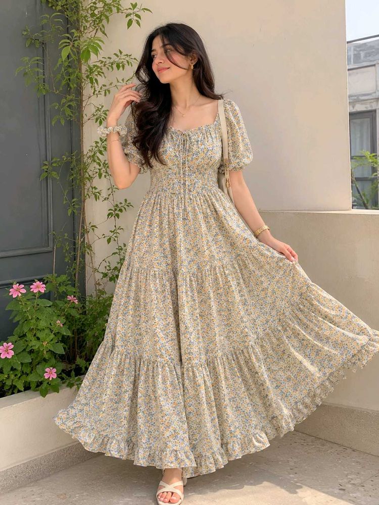 Floral Print Maxi Dress