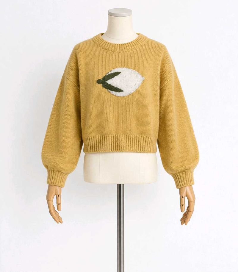 Mustard Yellow Winter Sweater with Cute Design