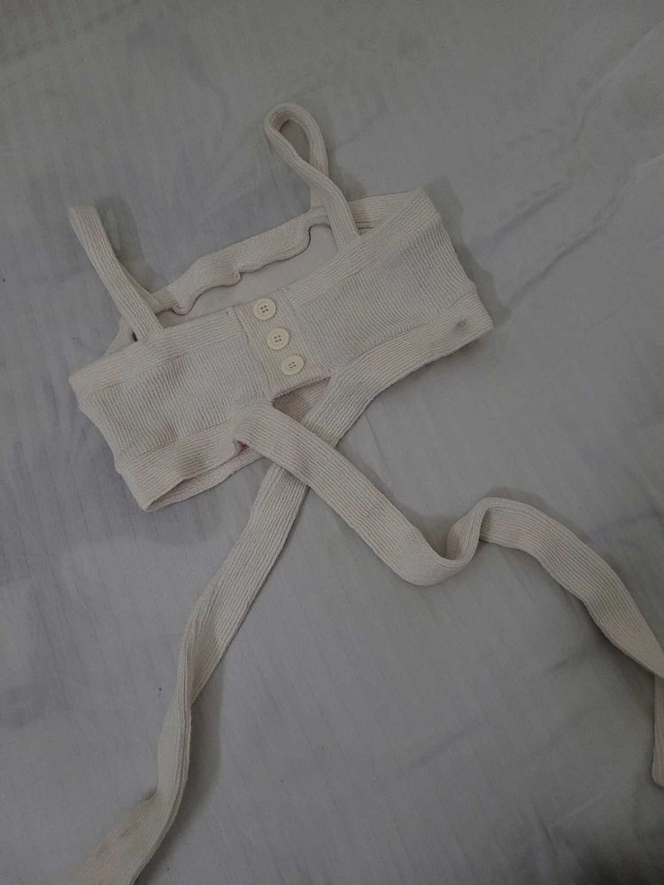 Cute Cream Crop Top