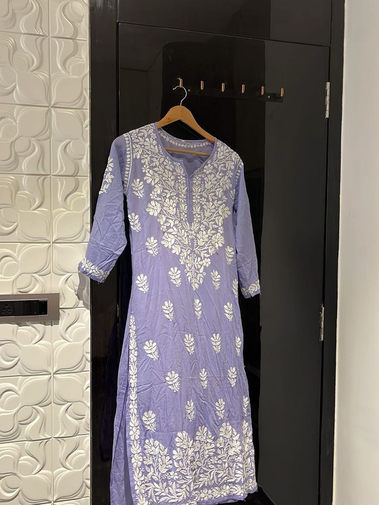 Beautiful Lavender Chikankari Kurta