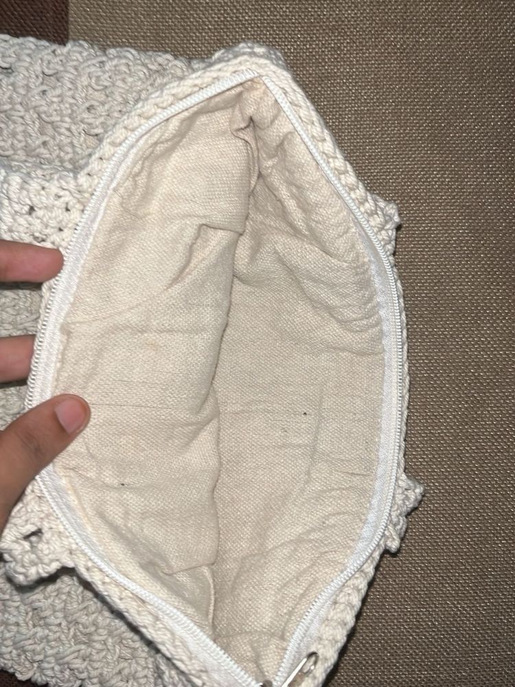 Boho Crochet Zipper Pouch