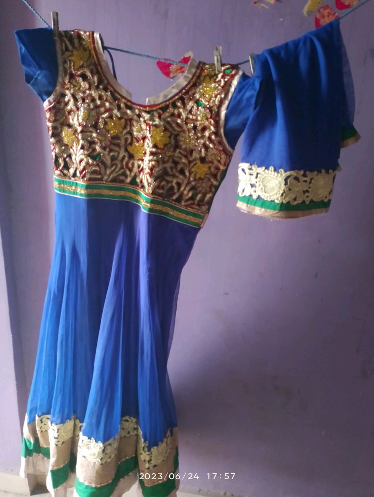 Party Wear Frock With Dupatta