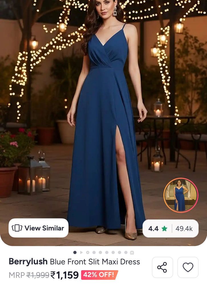 Elegant Blue Maxi Dress