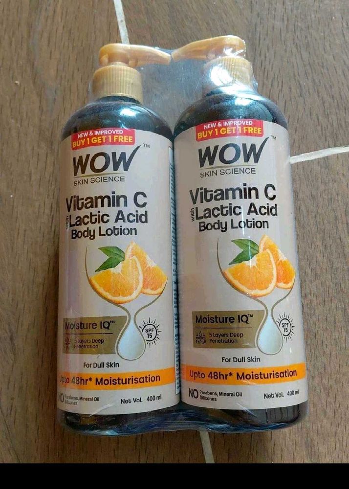 WOW Vitamin C Lactic Acid Body Lotion 2 pack
