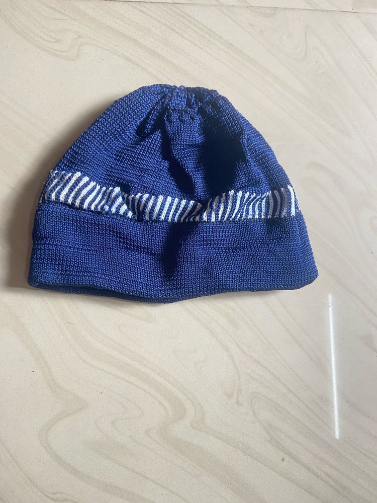 Blue Knitted Cap
