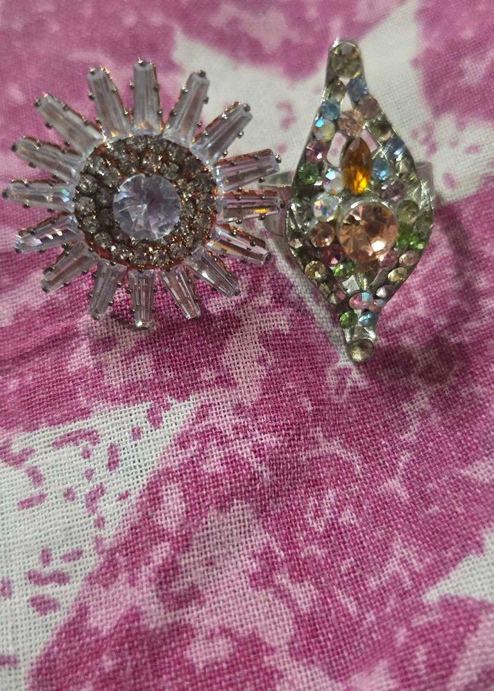 Sparkling Gemstone Rings Set