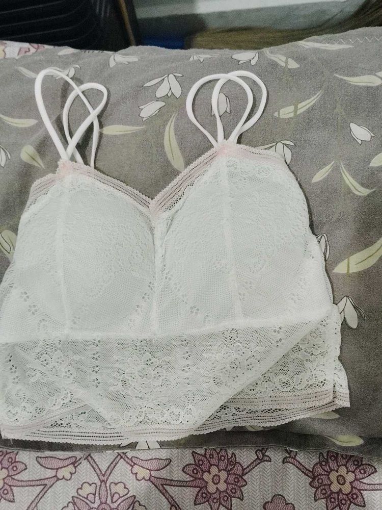 White Lace Bralette Top