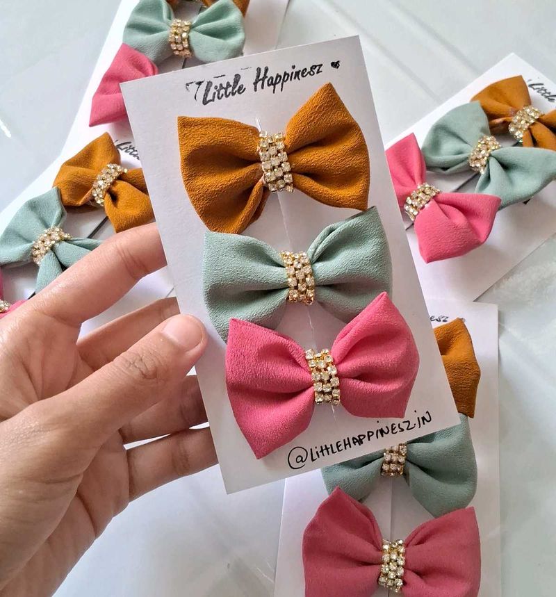 Set of 3 Bow Hair Clips