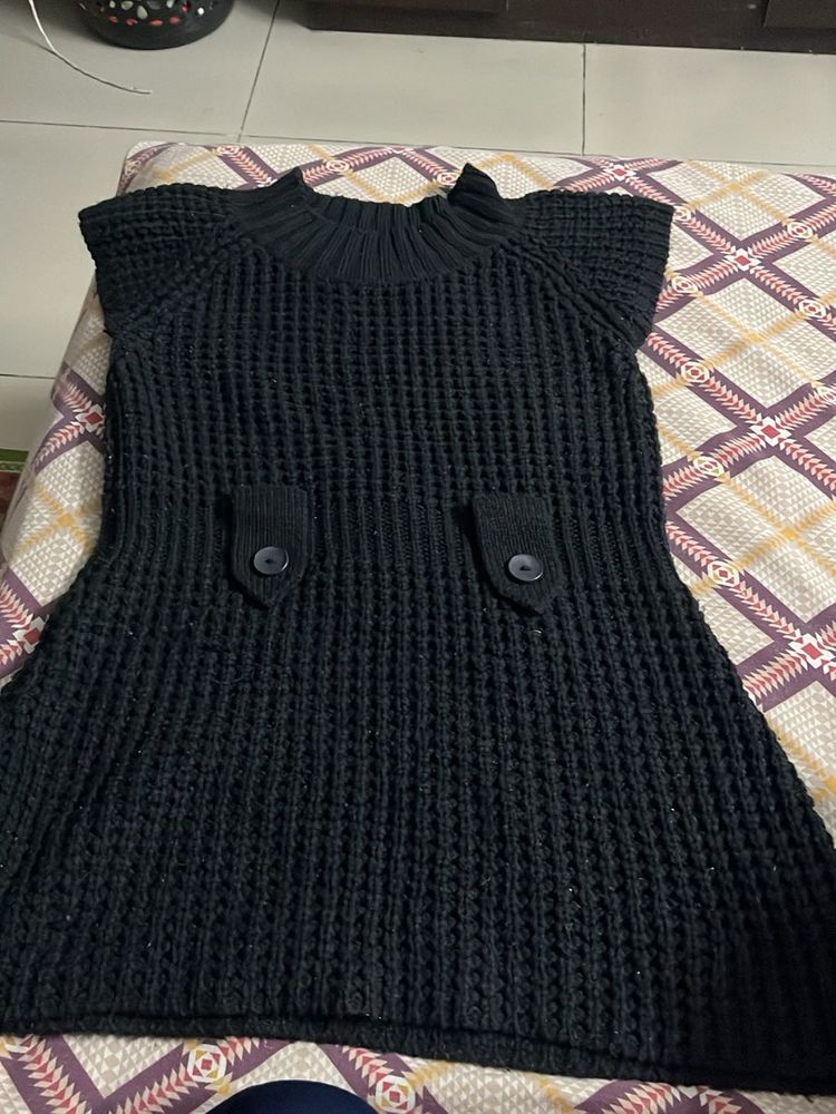 Black Knit Sweater Vest