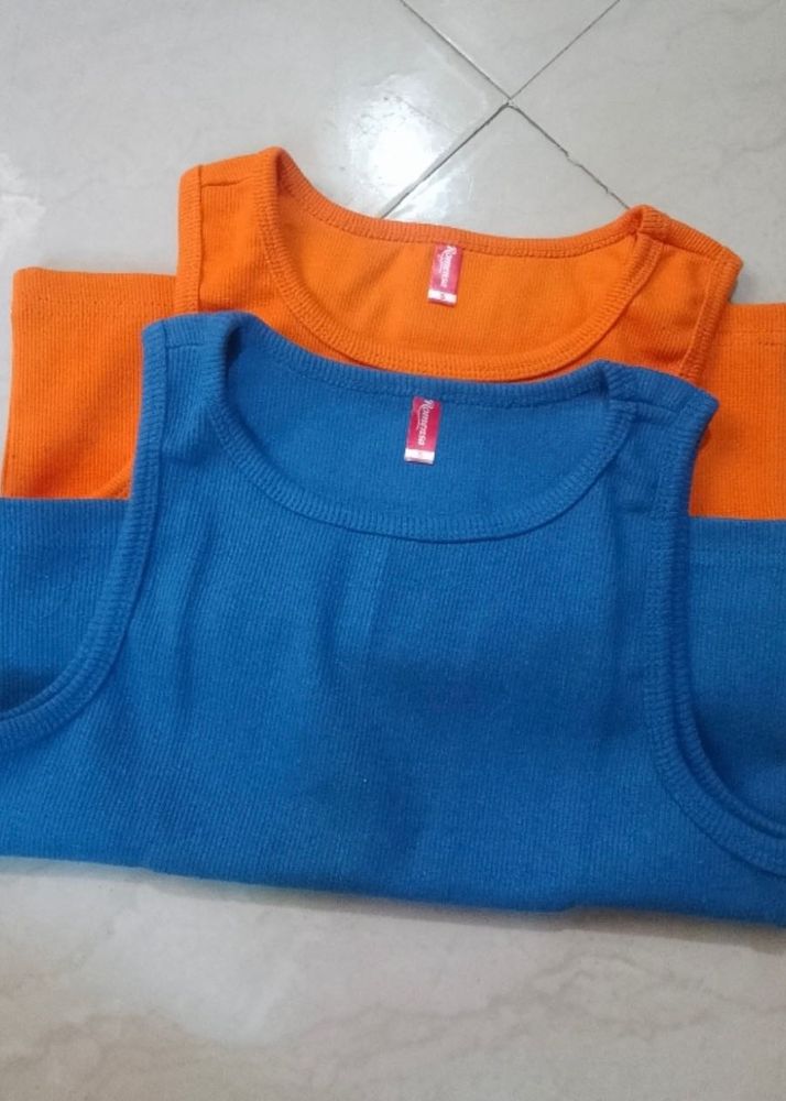 Blue &amp; Orange Tank Tops (2 pcs) combo